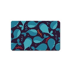 Blue Whale Pattern Magnet (name Card) by Bigfootshirtshop