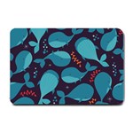 Blue Whale Pattern Small Doormat  24 x16  Door Mat