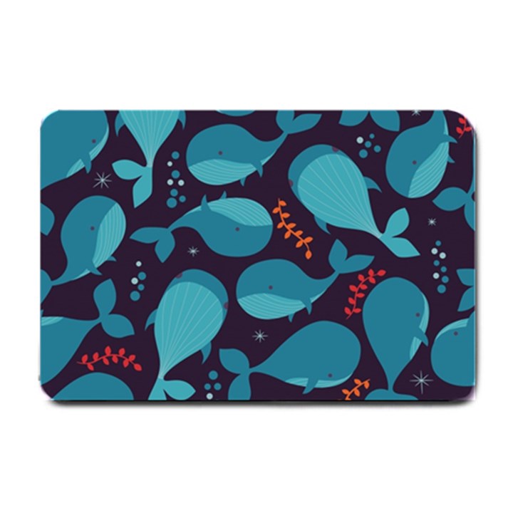 Blue Whale Pattern Small Doormat 