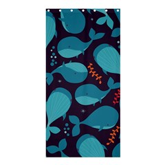 Blue Whale Pattern Shower Curtain 36  X 72  (stall)  by Bigfootshirtshop