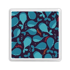 Blue Whale Pattern Memory Card Reader (square)  by Bigfootshirtshop