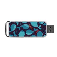 Blue Whale Pattern Portable Usb Flash (two Sides) by Bigfootshirtshop