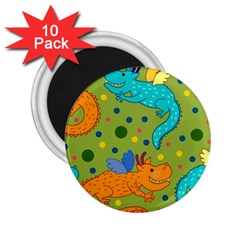 Colorful Dragons Pattern 2.25  Magnets (10 pack) 