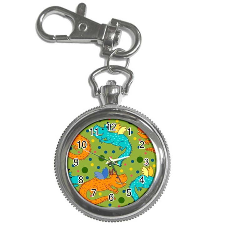 Colorful Dragons Pattern Key Chain Watches