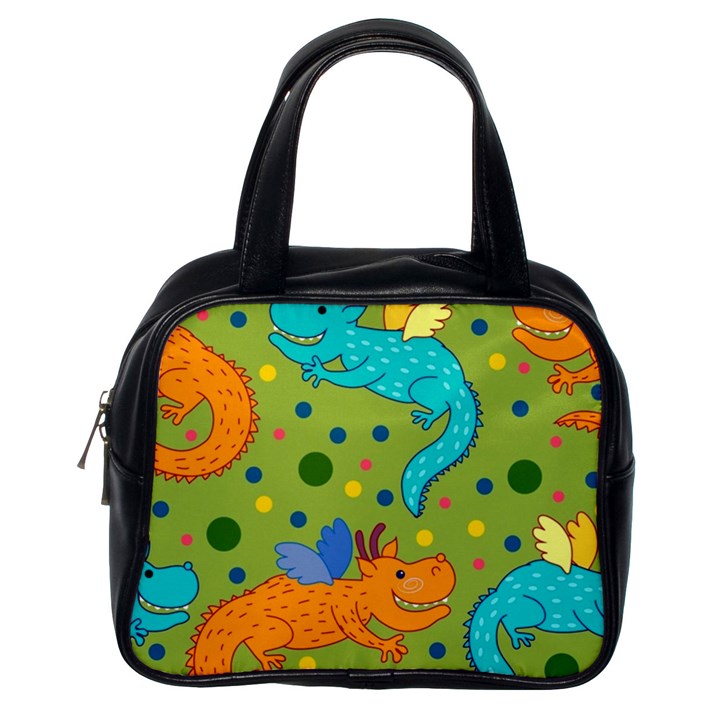 Colorful Dragons Pattern Classic Handbags (One Side)