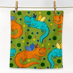 Colorful Dragons Pattern Face Towel