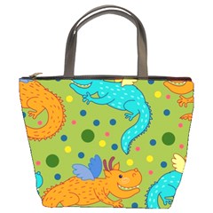 Colorful Dragons Pattern Bucket Bags