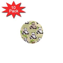 Fun Panda Pattern 1  Mini Magnet (10 Pack)  by Bigfootshirtshop