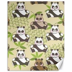 Fun Panda Pattern Canvas 16  X 20   by Bigfootshirtshop