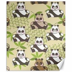 Fun Panda Pattern Canvas 20  X 24   by Bigfootshirtshop