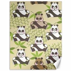 Fun Panda Pattern Canvas 36  X 48   by Bigfootshirtshop