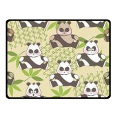 Fun Panda Pattern Fleece Blanket (small) by Bigfootshirtshop