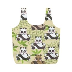 Fun Panda Pattern Full Print Recycle Bags (m)  by Bigfootshirtshop