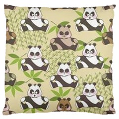 Fun Panda Pattern Standard Flano Cushion Case (one Side) by Bigfootshirtshop