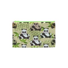 Fun Panda Pattern Cosmetic Bag (xs) by Bigfootshirtshop