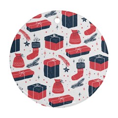 Christmas Gift Sketch Ornament (round)