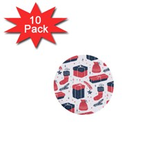 Christmas Gift Sketch 1  Mini Buttons (10 Pack)  by patternstudio