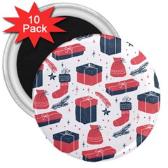 Christmas Gift Sketch 3  Magnets (10 Pack)  by patternstudio