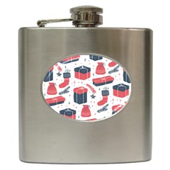 Christmas Gift Sketch Hip Flask (6 Oz) by patternstudio