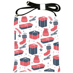 Christmas Gift Sketch Shoulder Sling Bags by patternstudio