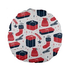 Christmas Gift Sketch Standard 15  Premium Round Cushions by patternstudio