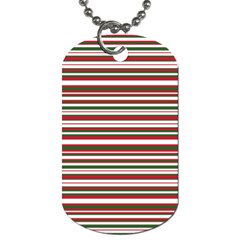 Christmas Stripes Pattern Dog Tag (two Sides) by patternstudio