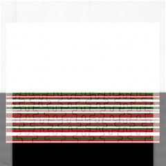 Christmas Stripes Pattern Rectangular Jigsaw Puzzl by patternstudio