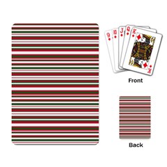 Christmas Stripes Pattern Playing Card