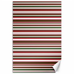 Christmas Stripes Pattern Canvas 12  x 18  