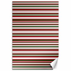 Christmas Stripes Pattern Canvas 20  X 30   by patternstudio