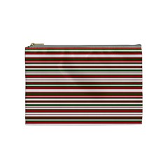 Christmas Stripes Pattern Cosmetic Bag (Medium) 