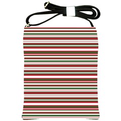 Christmas Stripes Pattern Shoulder Sling Bags