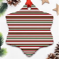 Christmas Stripes Pattern Ornament (Snowflake)