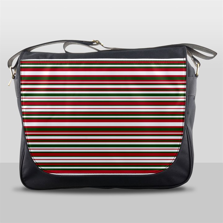 Christmas Stripes Pattern Messenger Bags