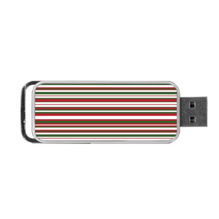 Christmas Stripes Pattern Portable USB Flash (One Side)