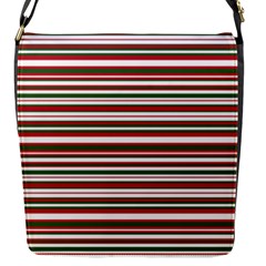 Christmas Stripes Pattern Flap Messenger Bag (S)