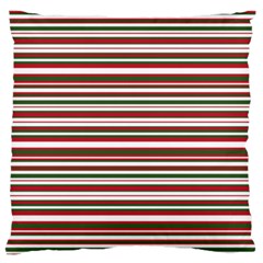 Christmas Stripes Pattern Large Flano Cushion Case (One Side)