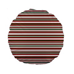 Christmas Stripes Pattern Standard 15  Premium Flano Round Cushions by patternstudio