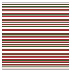 Christmas Stripes Pattern Large Satin Scarf (Square)