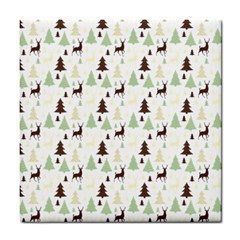 Reindeer Tree Forest Tile Coasters by patternstudio