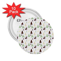 Reindeer Tree Forest 2 25  Buttons (10 Pack)  by patternstudio