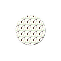 Reindeer Tree Forest Golf Ball Marker (4 Pack) by patternstudio