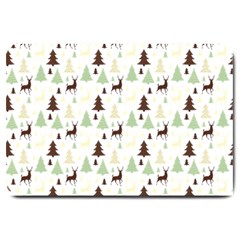 Reindeer Tree Forest Large Doormat  by patternstudio