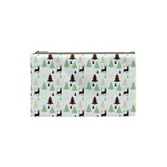 Reindeer Tree Forest Cosmetic Bag (small)  by patternstudio