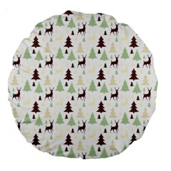 Reindeer Tree Forest Large 18  Premium Round Cushions by patternstudio