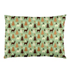 Reindeer Tree Forest Art Pillow Case by patternstudio