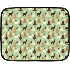 Reindeer Tree Forest Art Fleece Blanket (mini) by patternstudio