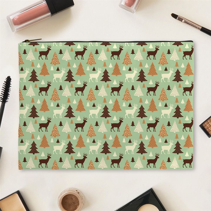 Reindeer Tree Forest Art Cosmetic Bag (XL)