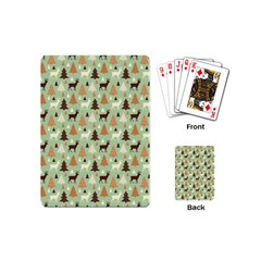 Reindeer Tree Forest Art Playing Cards (mini)  by patternstudio