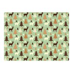 Reindeer Tree Forest Art Double Sided Flano Blanket (Mini)  35 x27  Blanket Front